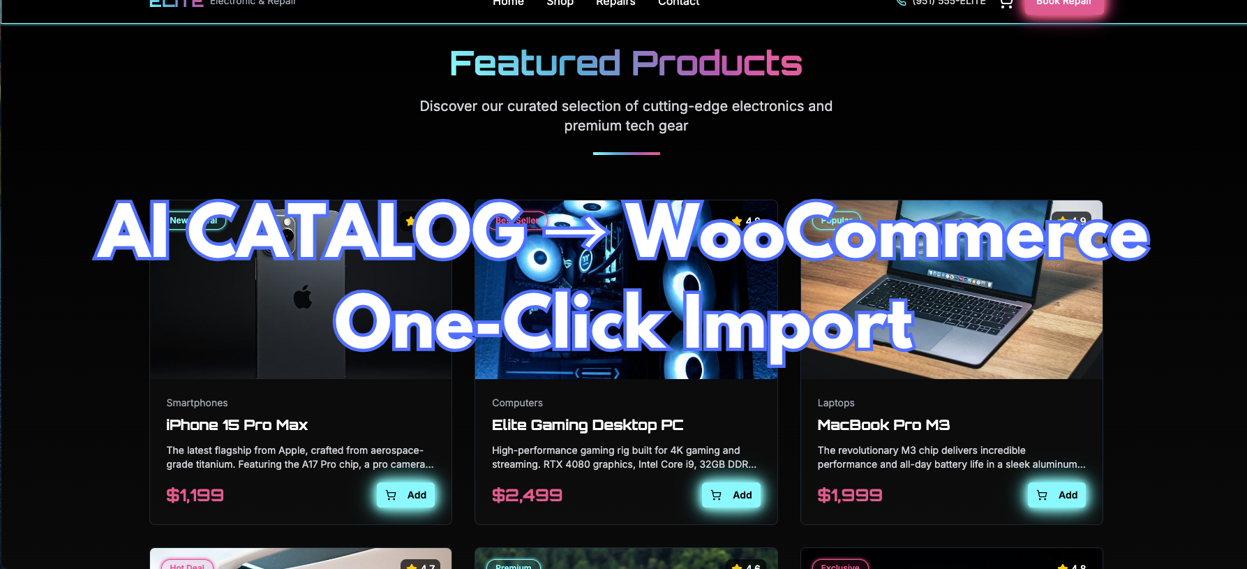 WPConvert WooCommerce Import: convert AI product catalogs to real WooCommerce products with one-click import