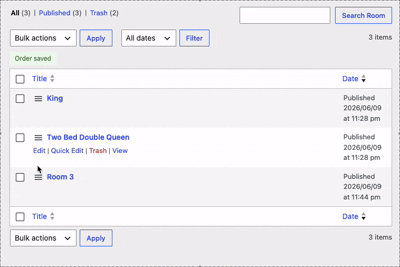 WPConvert CPT Plugin: reorder rooms and services from WordPress admin