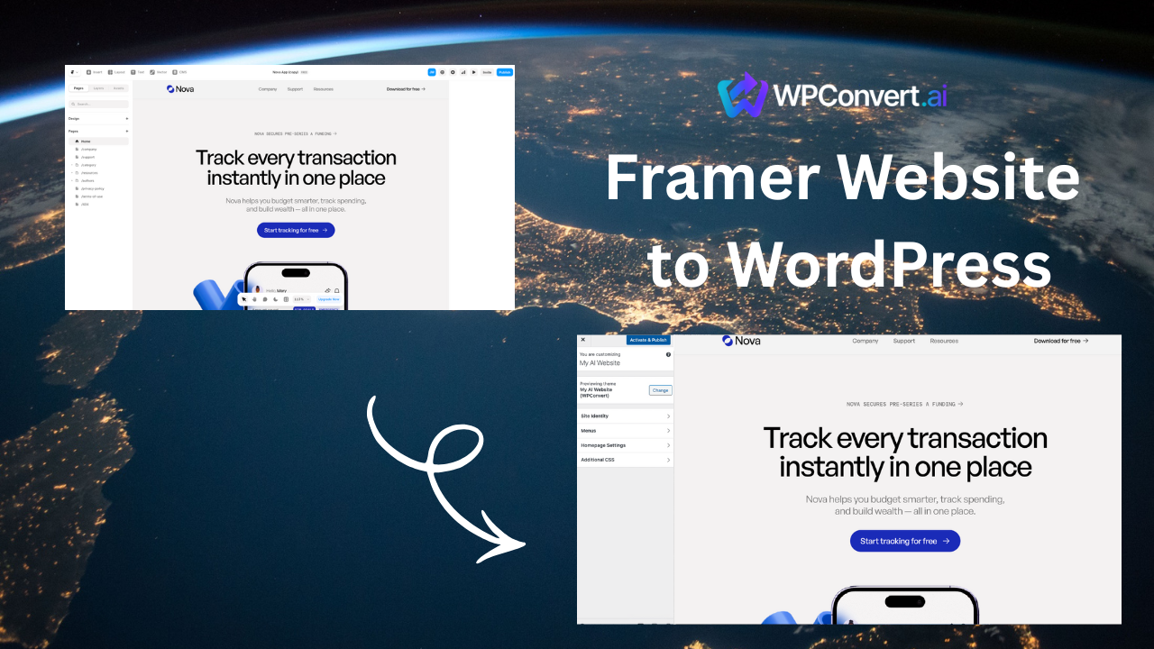 Framer to WordPress