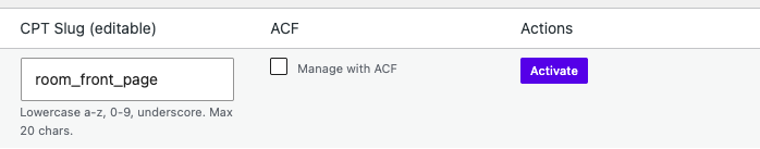 WPConvert CPT Plugin: optional ACF field group on activation