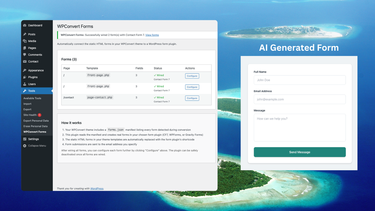 WPConvert Forms Plugin: fix AI form not submitting in WordPress