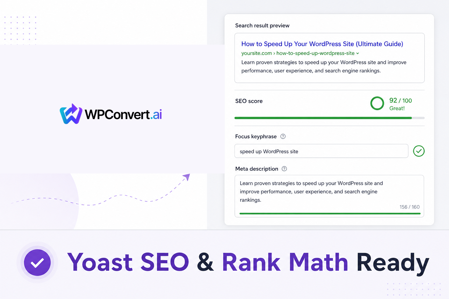 WPConvert Yoast SEO and Rank Math compatibility: converted themes feed real page content to SEO plugins