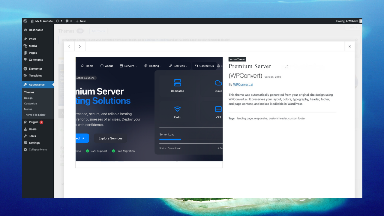 WordPress Theme Install
